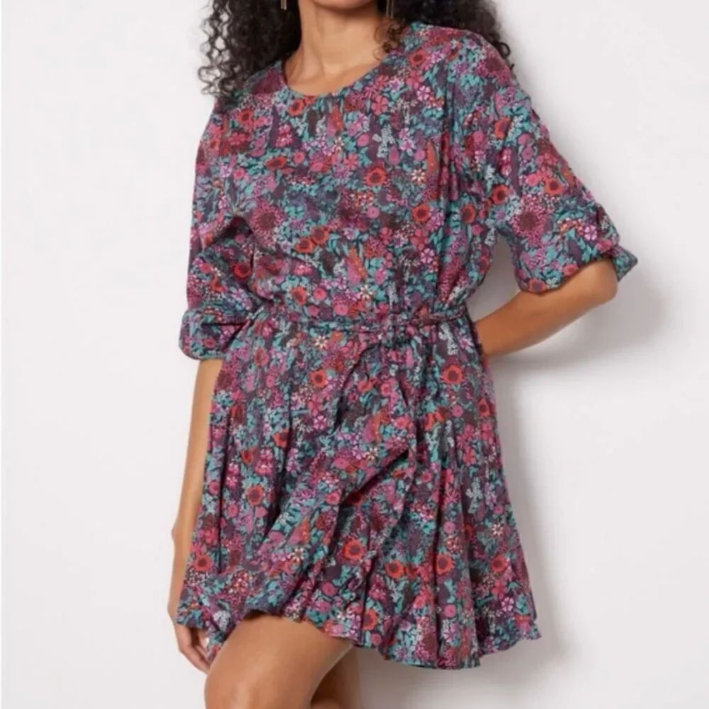 Evereve NWT Sutton 100% cotton floral dress size M